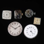 AN GROUP OF VINTAGE ROLEX DIALS AND MOVEMENTS