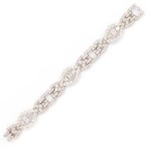 AN ART DECO STYLE DIAMOND COCKTAIL BRACELET