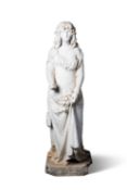 A LARGE 19TH CENTURY MARBLE FIGURE