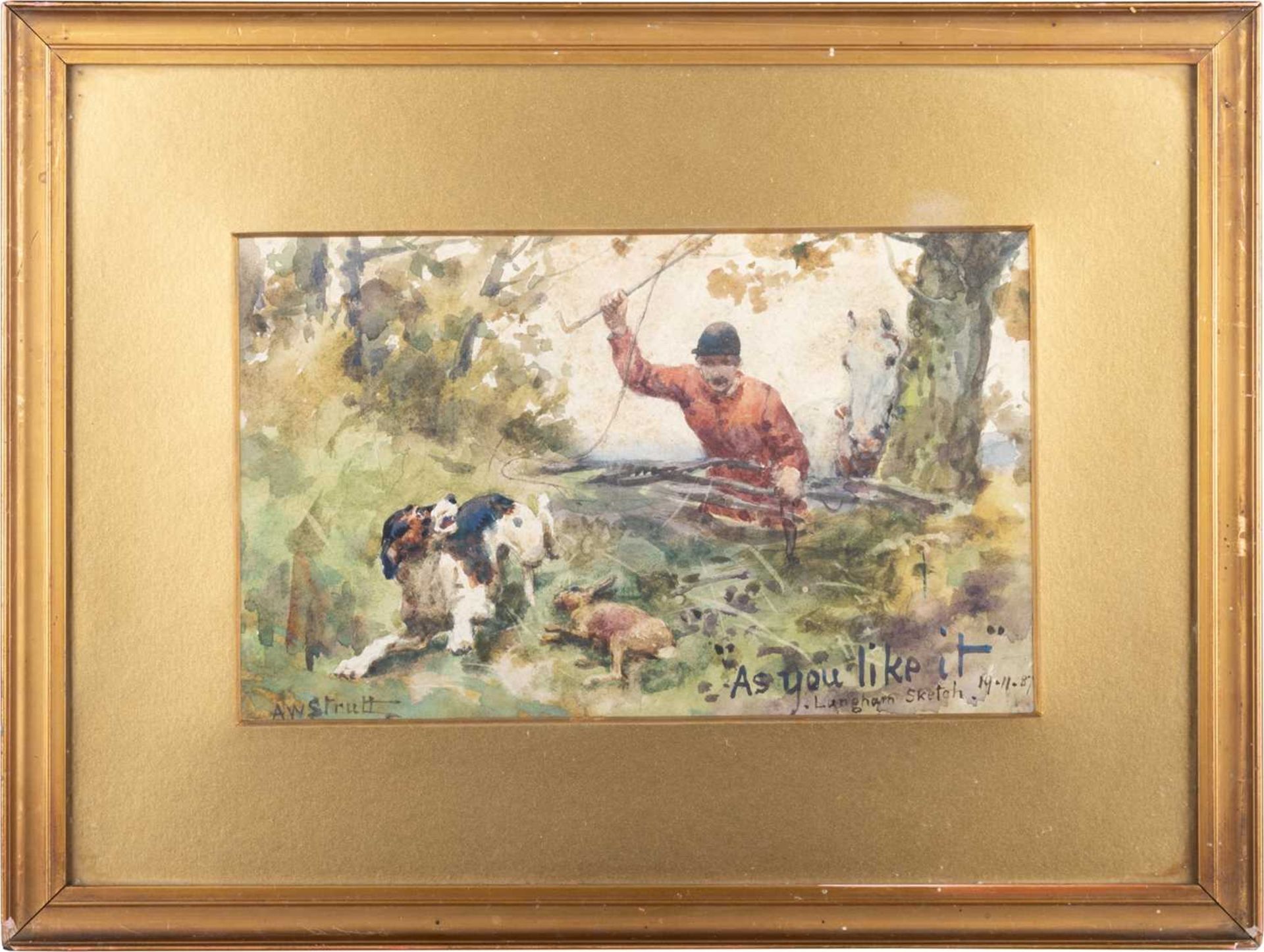 ALFRED WILLIAM STRUTT (1856-1924) AS YOU LIKE IT, HUNTING SCENE - Image 2 of 3