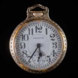 A GOLD FILLED HAMILTON RAILROAD POCKET WATCH