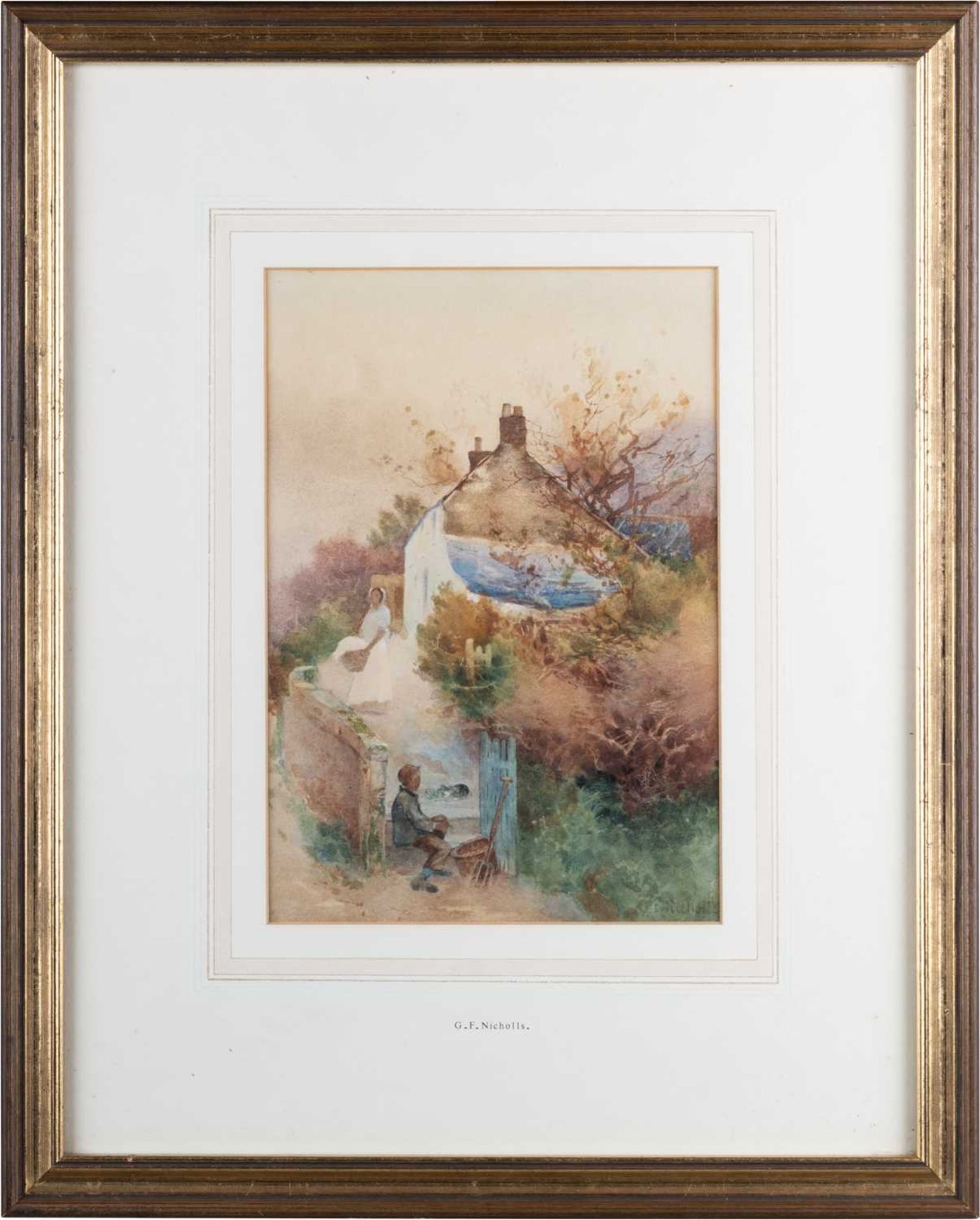 GEORGE F. NICHOLLS (1885-1937) PAIR OF COUNTRY COTTAGE VIEWS - Image 3 of 4