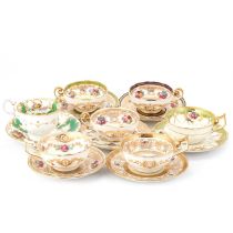 SIX CAULDON CABINET CUPS AND SAUCERS, EARLY 20TH CENTURY