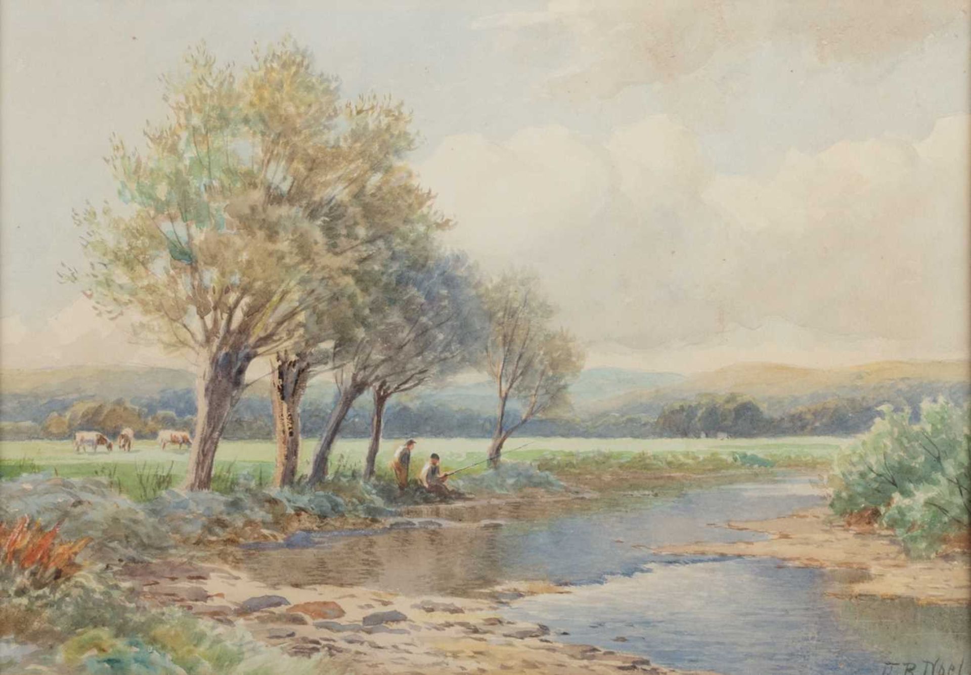 JOHN BATES NOEL (1870-1927) PAIR OF RIVER LANDSCAPES - Image 5 of 8