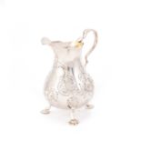 A VICTORIAN SILVER CREAM JUG