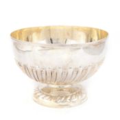 A LATE VICTORIAN SILVER ROSE BOWL