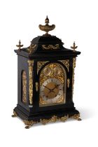 A LARGE GILT-BRASS MOUNTED EBONISED BRACKET CLOCK, BY WINTERHALDER & HOFMEIER, LATE 19TH CENTURY