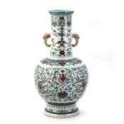 A LARGE CHINESE DOUCAI VASE