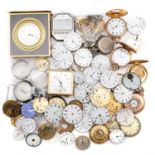 A MIXED GROUP OF POCKET WATCHES AND WATCH MOVEMENTS