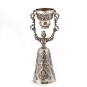 A LARGE GERMAN SILVER WAGER CUP