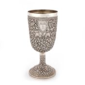 AN INDIAN SILVER CUP