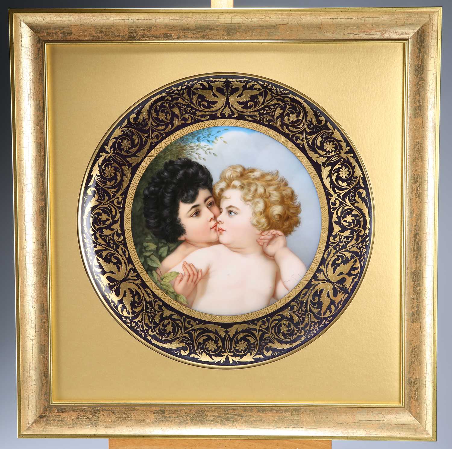 A LARGE VIENNA PLAQUE, LATE 19TH CENTURY - Image 2 of 3