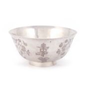 A 19TH CENTURY CHINESE SILVER BOWL