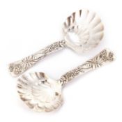 A PAIR OF AMERICAN STERLING SILVER SPOONS