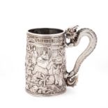 A MID-19TH CENTURY CHINESE SILVER MUG