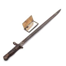 A WW1 P13 BAYONET WITH A 'VIGILANT' PERISCOPE TRENCH MIRROR