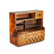 A JAPANESE PARQUETRY TABLE-TOP CABINET, TANSU, MEIJI/ TAISHO PERIOD