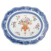 A CHINESE FAMILLE ROSE MEAT DISH, QIANLONG PERIOD, CIRCA 1760