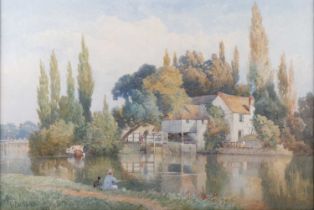 EDWARD DUNCAN R.W.S (1803-1882) ON THE UPPER THAMES