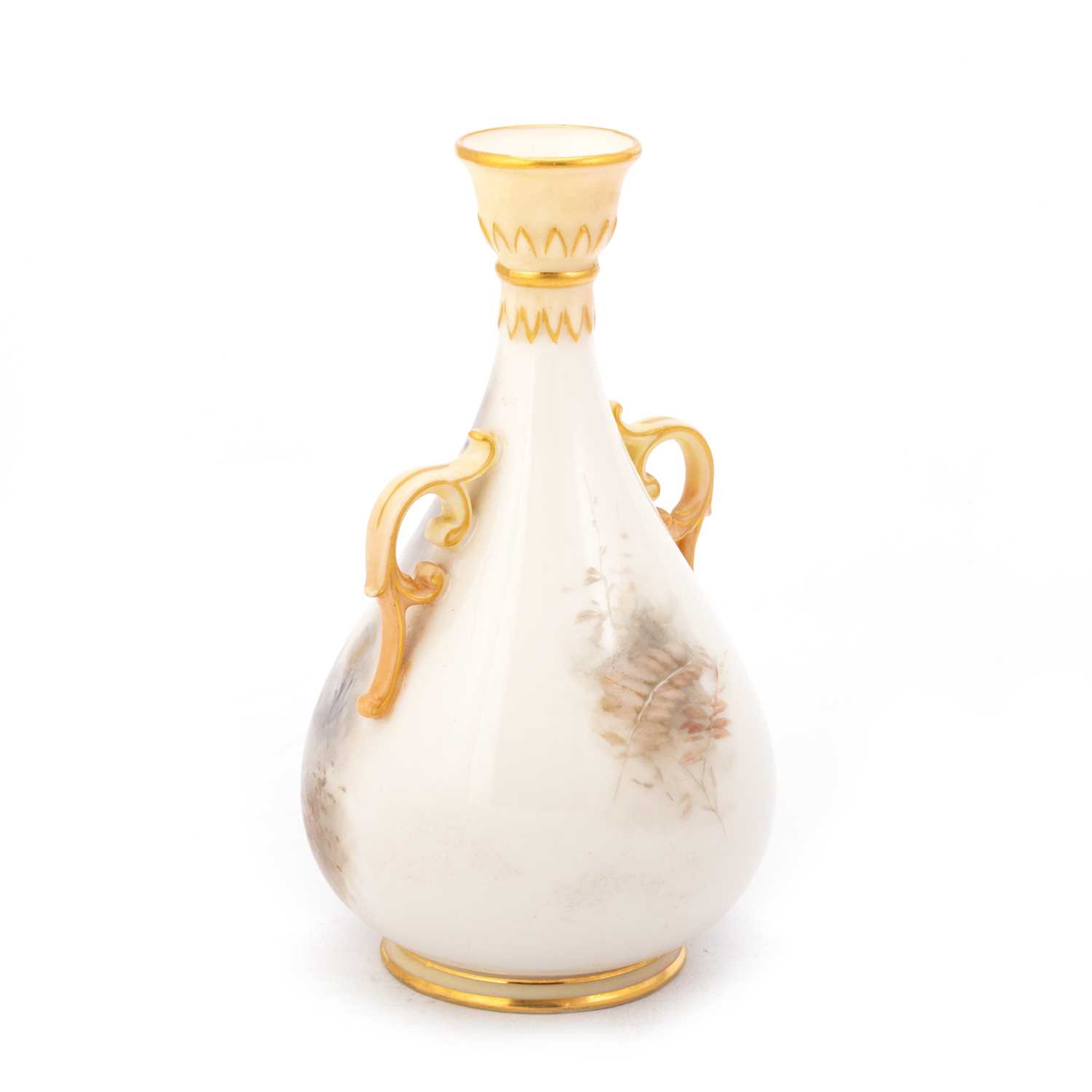A ROYAL WORCESTER VASE BY JAMES STINTON, DATED 1904 - Image 2 of 3