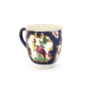 A WORCESTER BLUE SCALE COFFEE CUP, CIRCA 1790