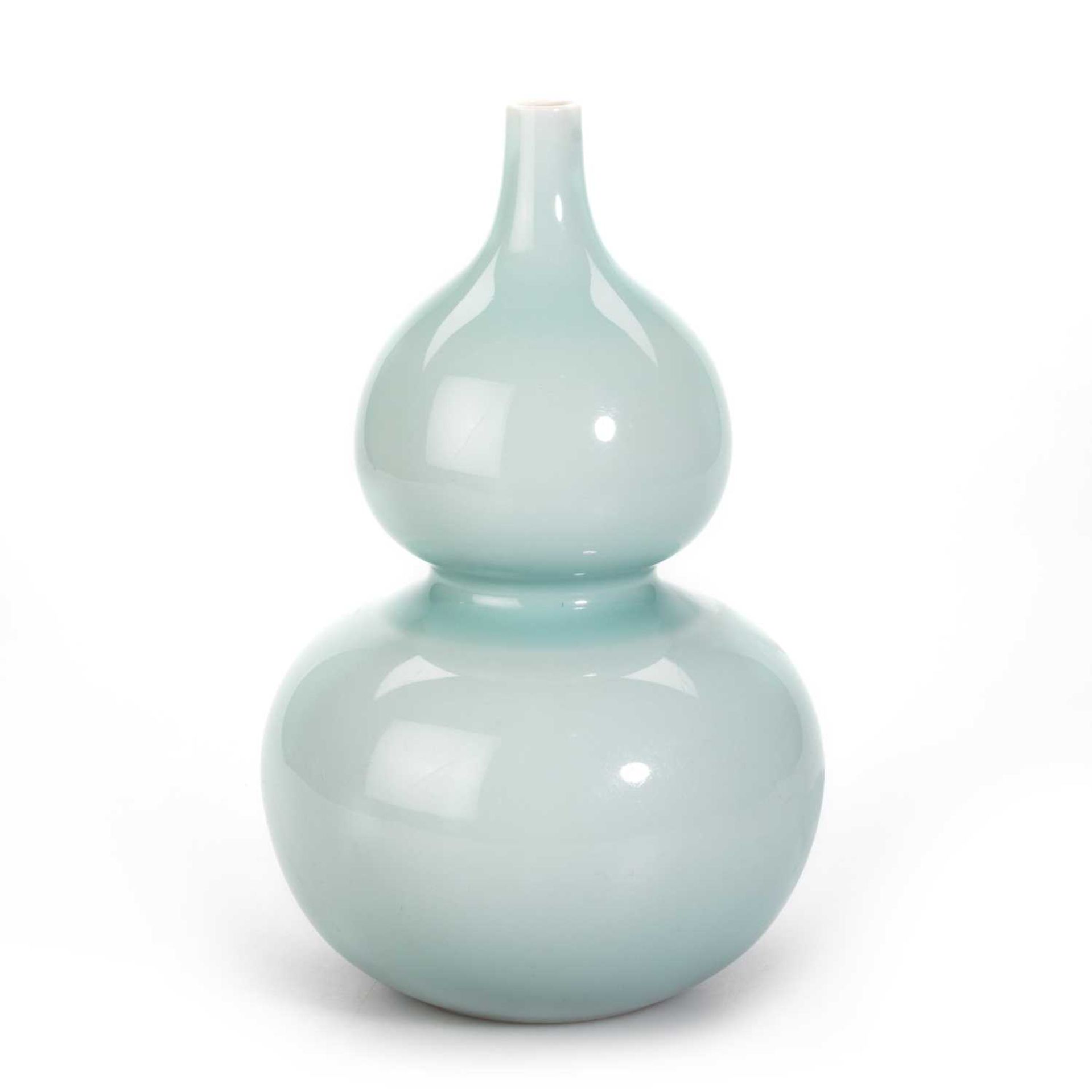 A CELADON ENAMELLED VASE