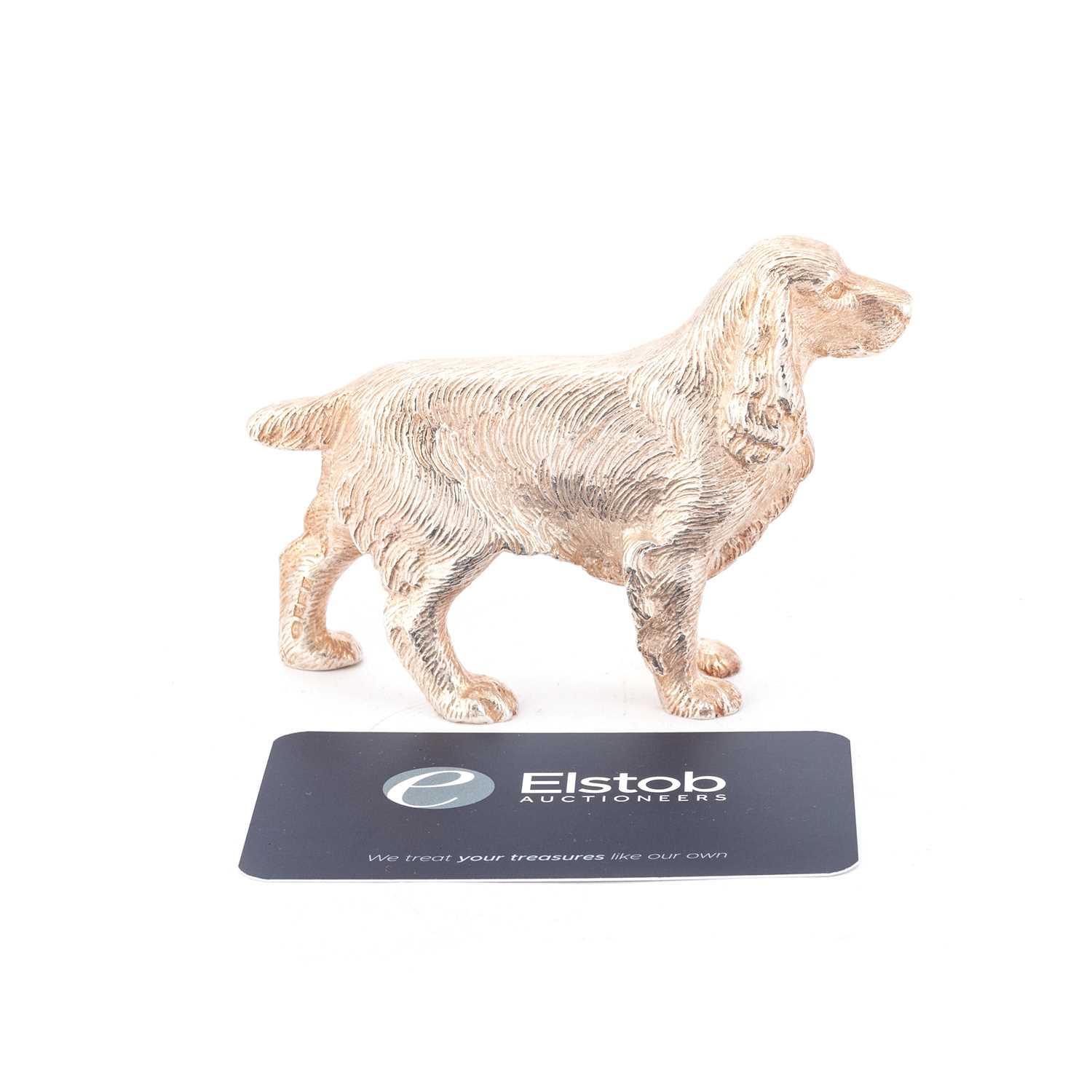 AN ELIZABETH II SILVER MODEL OF A DOG - Image 2 of 2