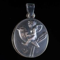 BERTOLD LÖFFLER (1874-1960) FOR WIENER WERKSTÄTTE, A SILVER LOCKET PENDANT