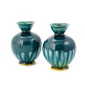 A PAIR OF LINTHORPE POTTERY VASES