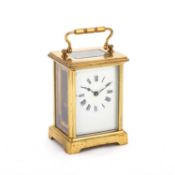 A FRENCH BRASS-CASED CARRIAGE CLOCK, DUVERDREY & BLOQUEL, EARLY 20TH CENTURY