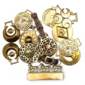 A COLLECTION OF HORSE BRASSES