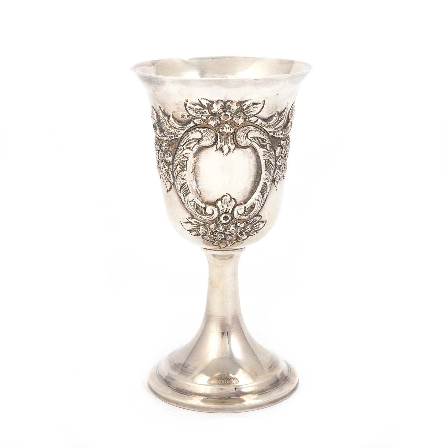 AN EGYPTIAN SILVER GOBLET