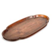A 19TH CENTURY CHINESE HARDWOOD TRAY