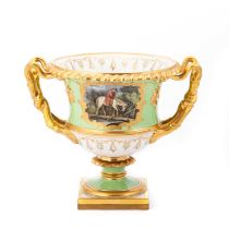 A FLIGHT, BARR & BARR WORCESTER 'WARWICK' VASE, CIRCA 1820-30