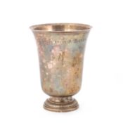 A FRENCH SILVER BEAKER
