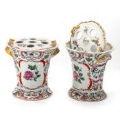 A PAIR OF CHINESE PORCELAIN BOUGH POTS AND COVERS, CIRCA 1760, QIANLONG PERIOD