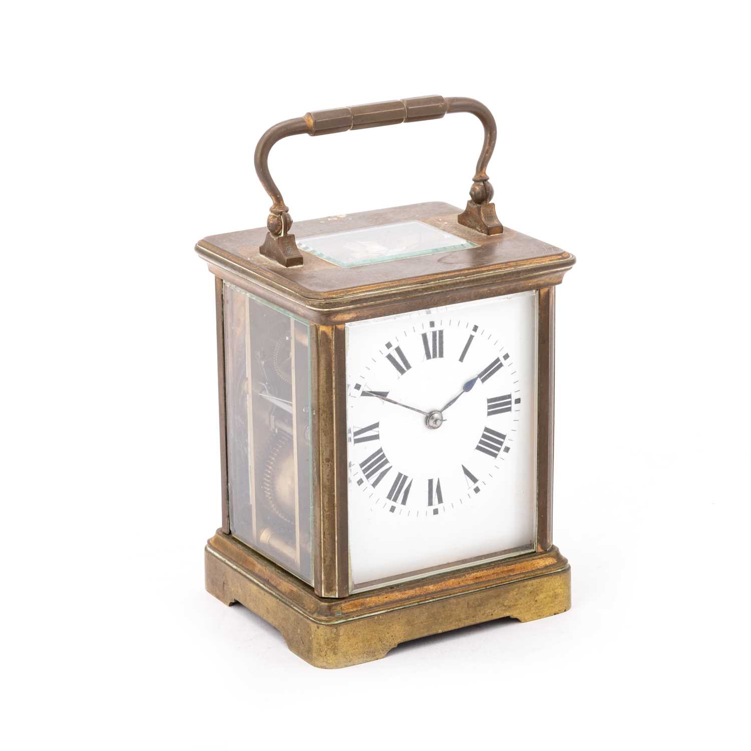 A FRENCH BRASS-CASED CARRIAGE CLOCK, EARLY 20TH CENTURY