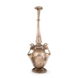 AN INDIAN SILVER ROSE WATER SPRINKLER, 19TH CENTURY