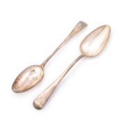 TWO GEORGE III SILVER SPOONS