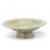 A LARGE CHINESE CELADON DISH, QING DYNASTY