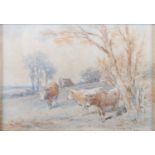 THOMAS SIDNEY COOPER R.A (1803-1902) CATTLE IN A FIELD