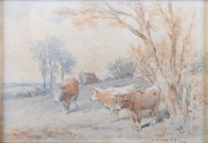 THOMAS SIDNEY COOPER R.A (1803-1902) CATTLE IN A FIELD