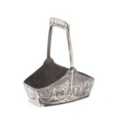A SECESSIONIST SILVERED METAL BASKET