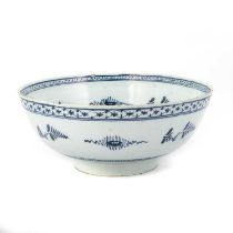 AN ENGLISH DELFT PUNCH BOWL, 18TH CENTURY