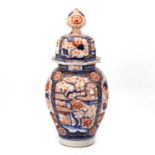 A 19TH CENTURY JAPANESE IMARI JAR AND COVER