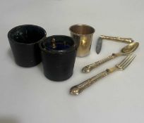 A 19TH CENTURY FRENCH SILVER-GILT CAMPAIGN SET