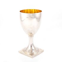 A GEORGE III SILVER GOBLET