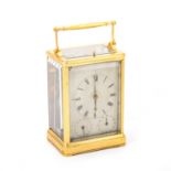 A FRENCH BRASS-CASED HOUR REPEATING CARRIAGE CLOCK, CIRCA 1840, SIGNED SCHERER A PARIS