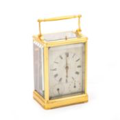 A FRENCH BRASS-CASED HOUR REPEATING CARRIAGE CLOCK, CIRCA 1840, SIGNED SCHERER A PARIS