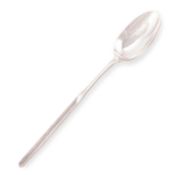 A GEORGE I SILVER BASTING SPOON WITH MARROW SCOOP END